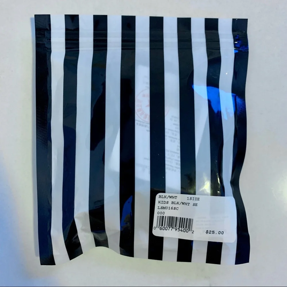 Lele Sadoughi SET OF 2 BLACK TIE KIDS' FACE MASKS, NWT
